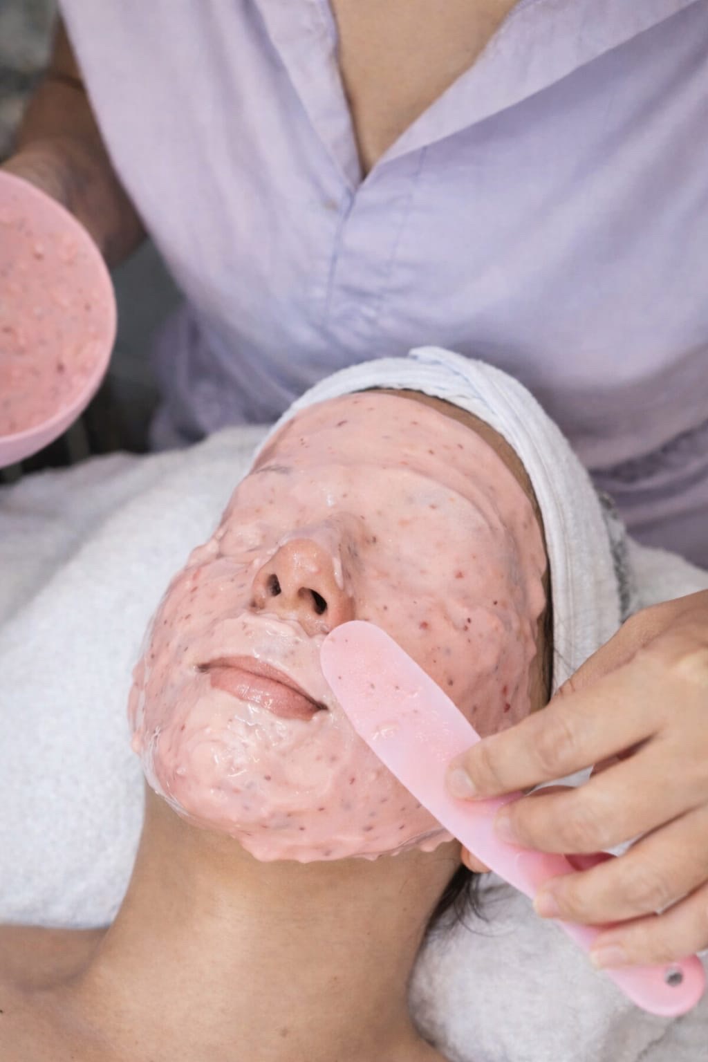 Deep cleansing with Salmon DNA facial treatment